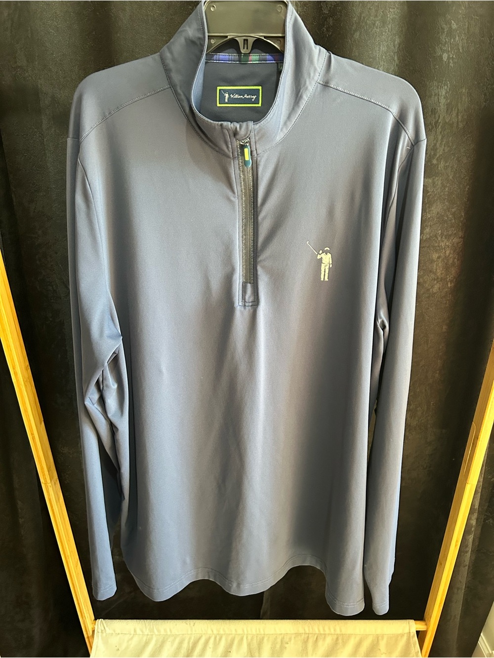 William Murray Golf Men's Long Sleeve Quarter-Zip in Slate Gray